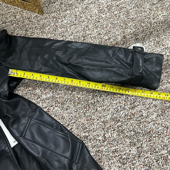 Mango Black Trench Coat with Belt - Picture 9 of 10